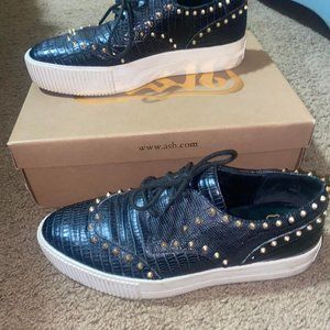 ASH Leather Spiked Platform Shows